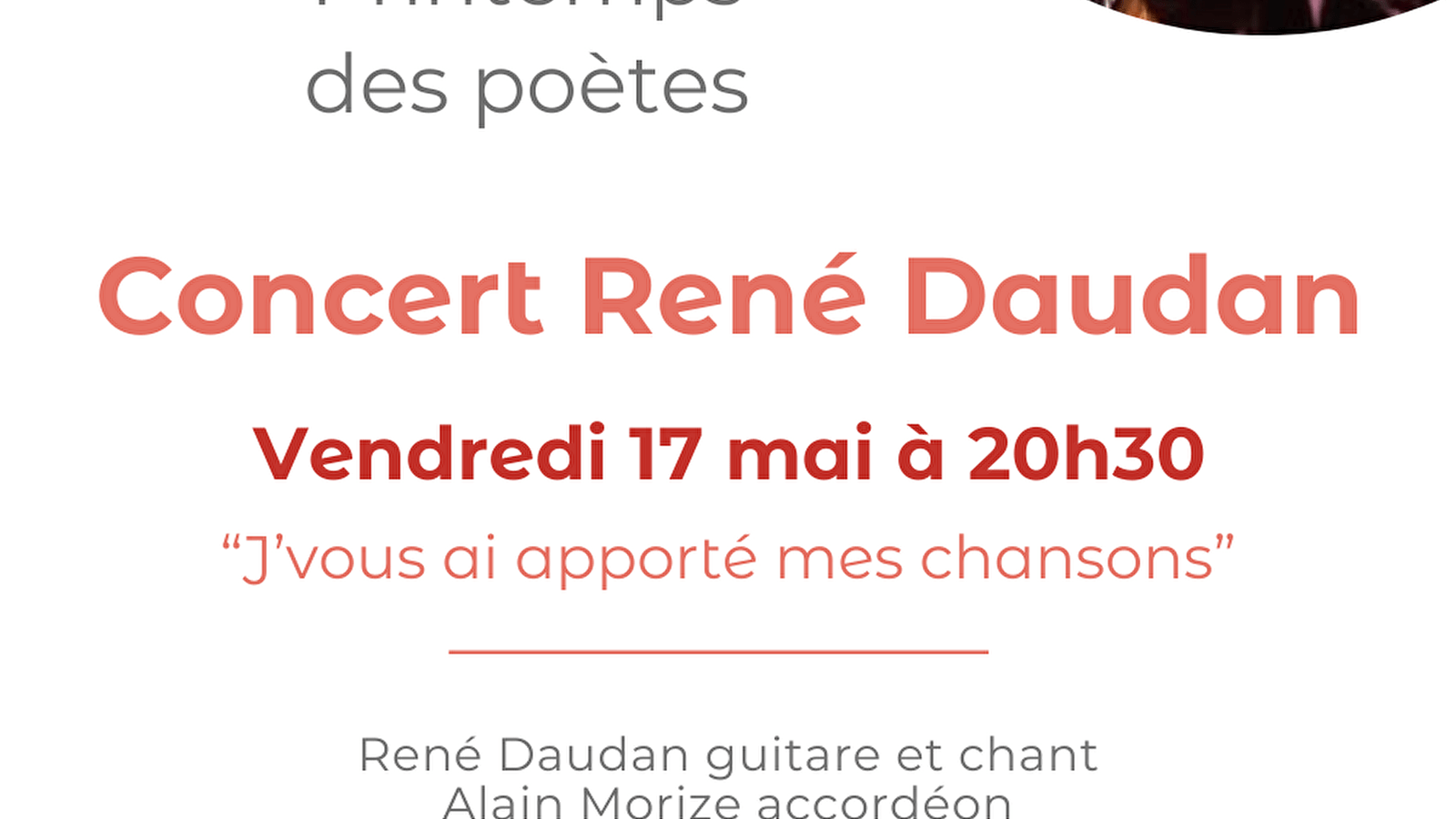 Concert by René Daudan in Précy-sous-Thil