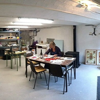 Work shop in France, Agnès Van Gaalen: peintre