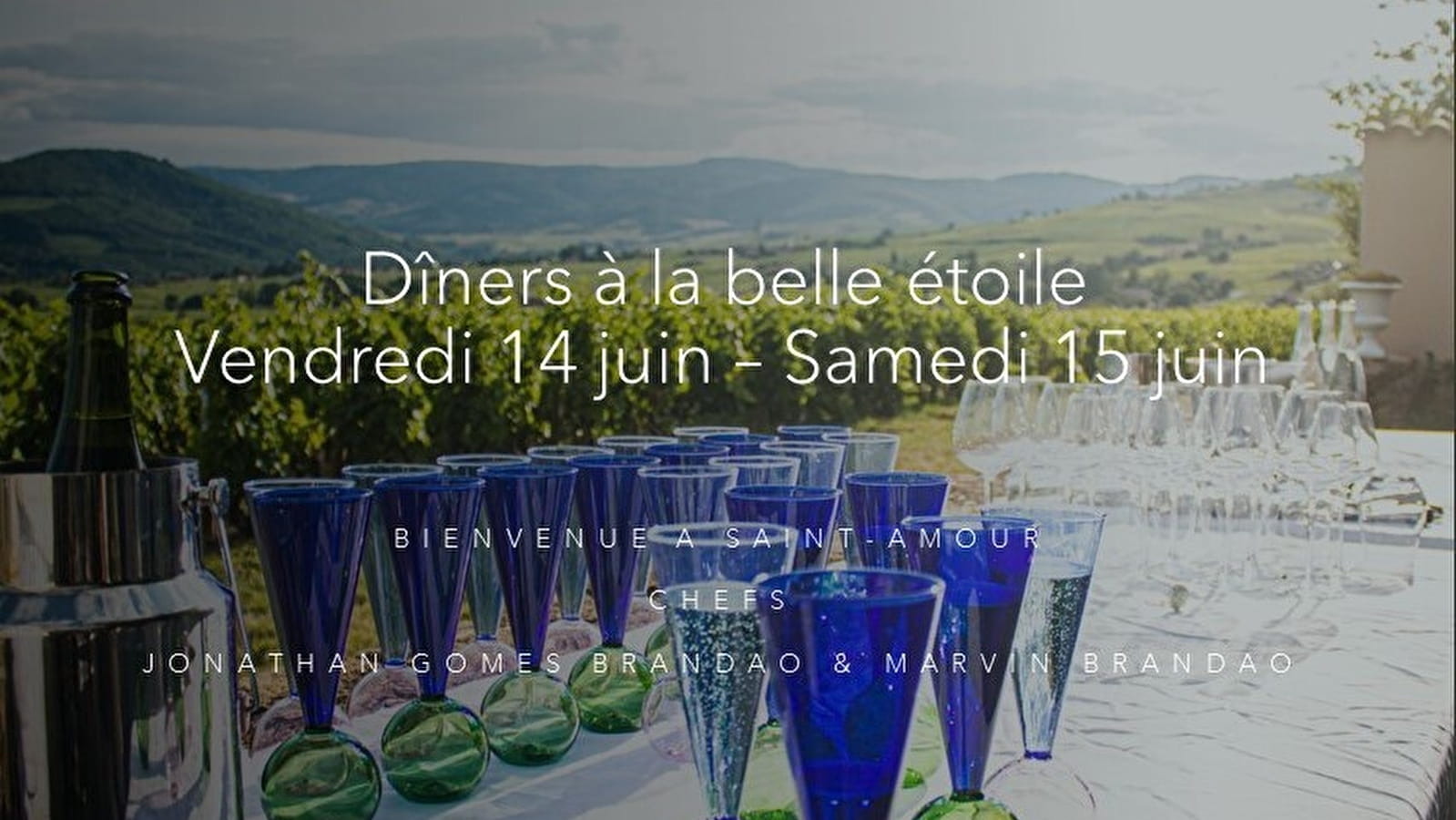 Dinners under the stars at Saint-Amour-Bellevue