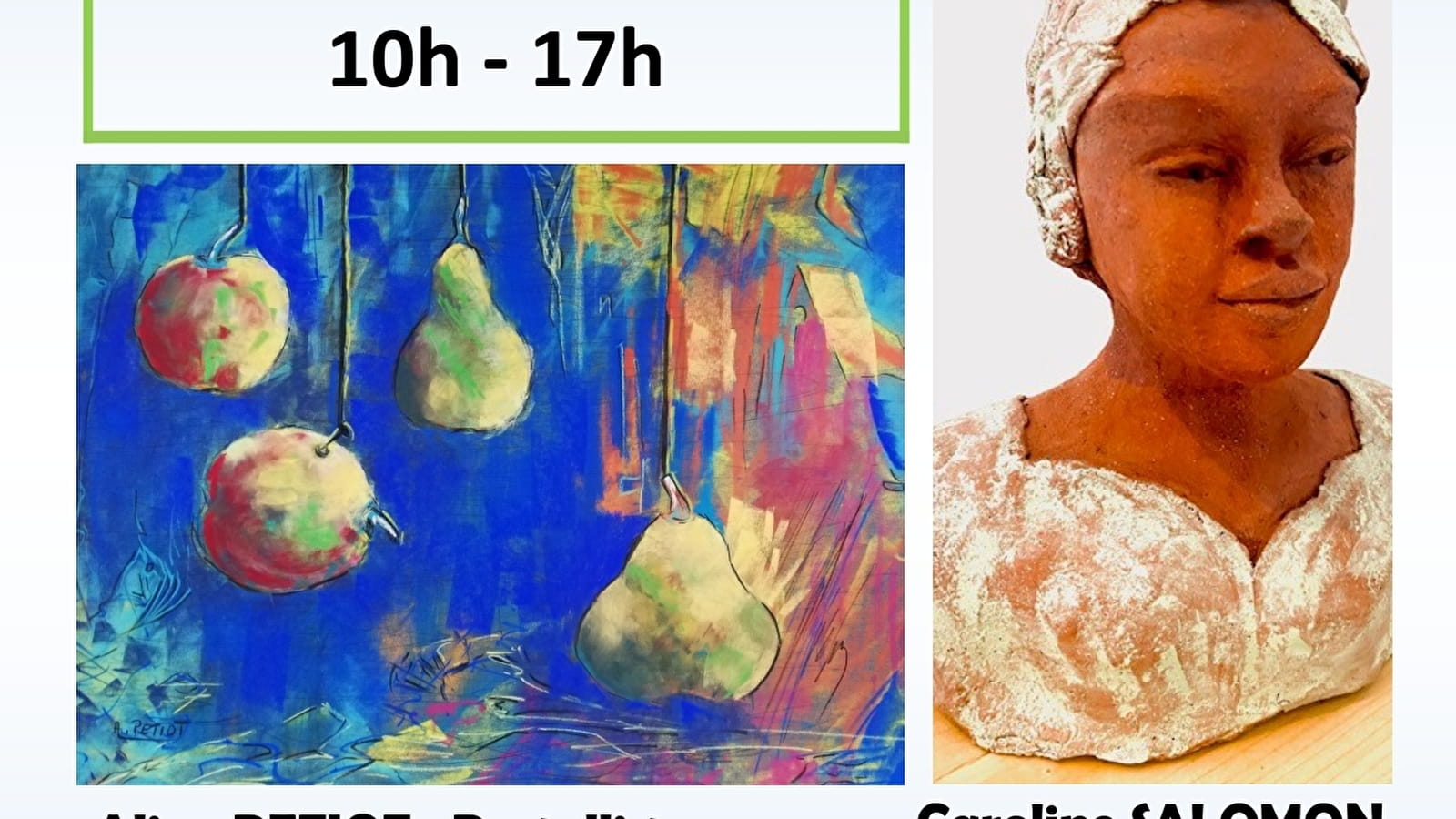 Exhibition: Aline Petiot (pastel) and Caroline Salomon (ceramics)