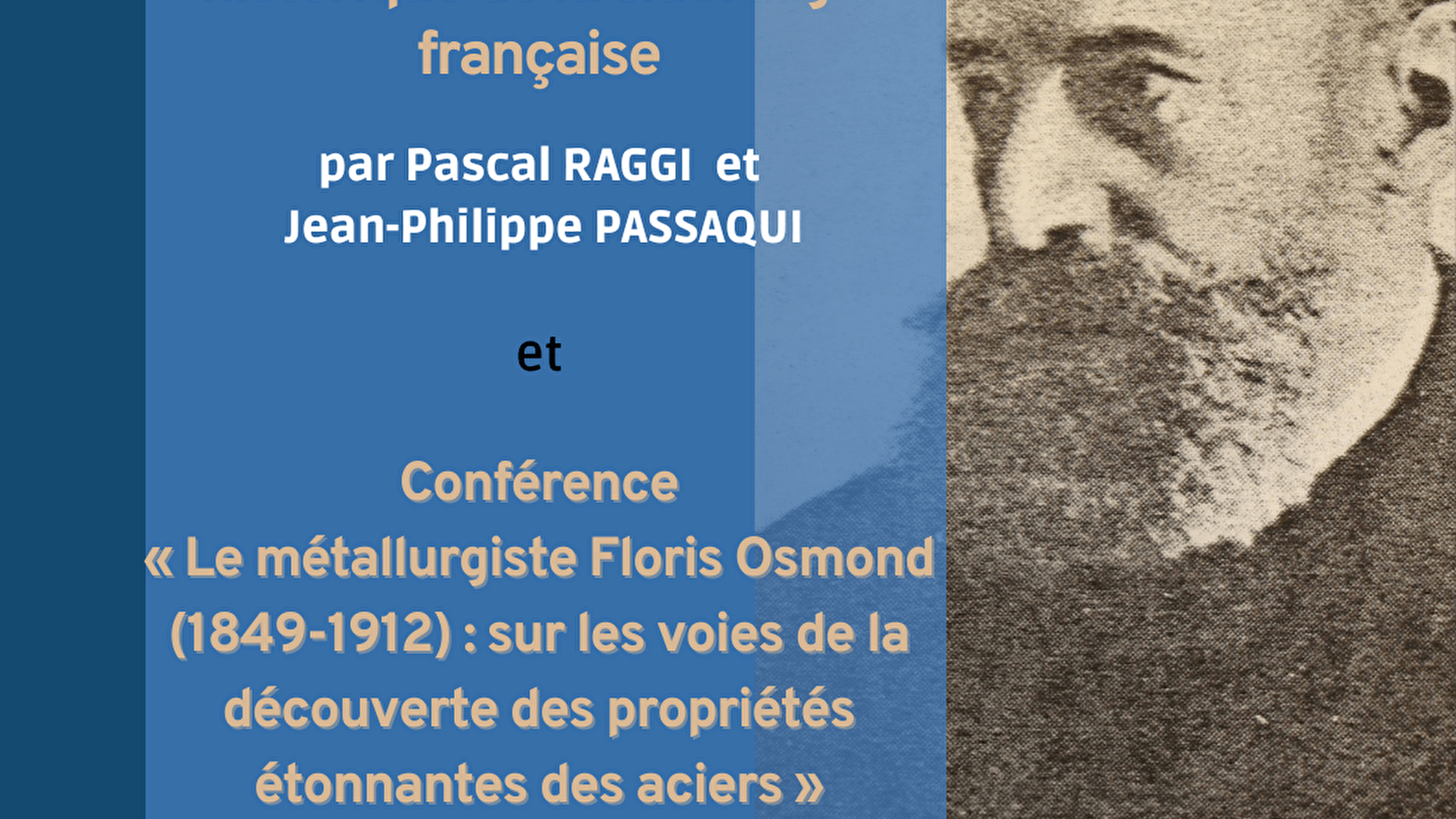 Presentation of the Dictionnaire de la sidérurgie française and lecture on F. Osmond