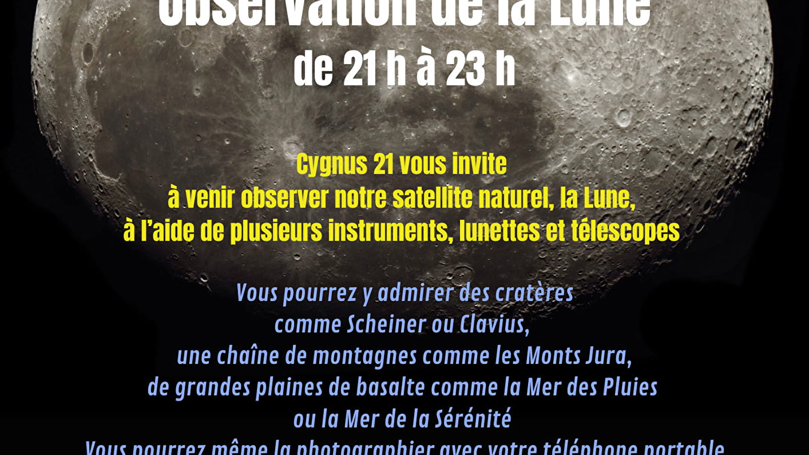 Museum Night: moon observation with the Cygnus 21 association