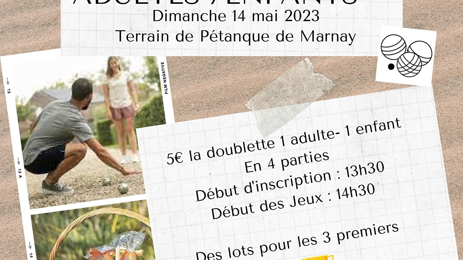 Petanque competition for adults and children 