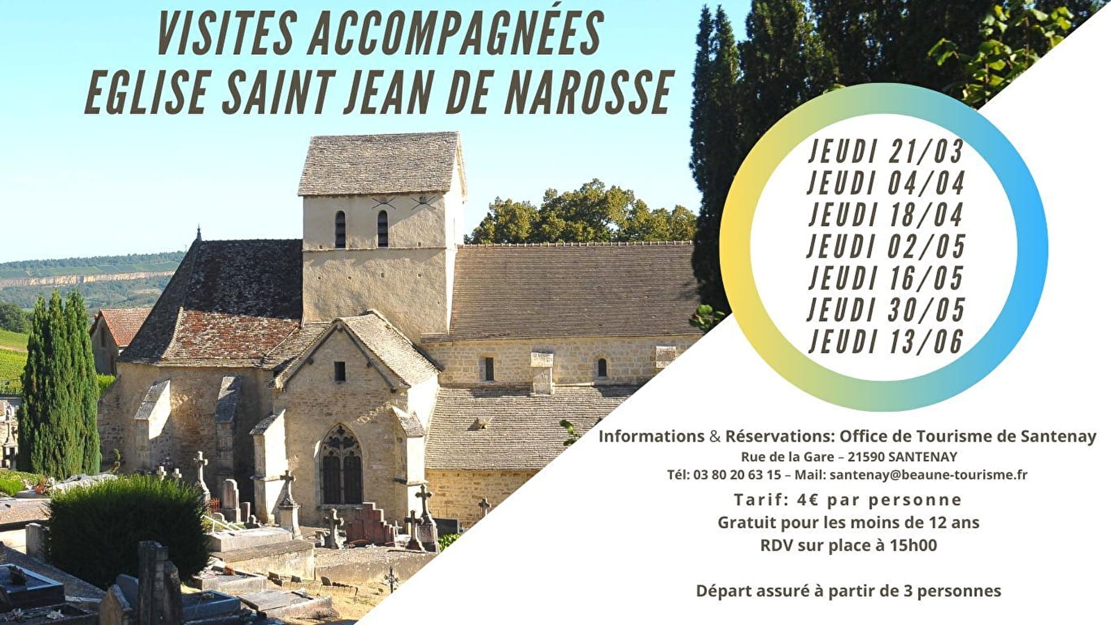 Guided tours of the Church of Saint Jean de Narosse